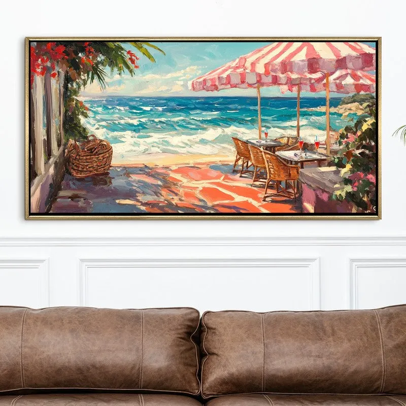 Coastal Reverie Canvas Wall Painting With Frame media 4