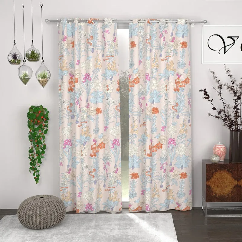 Petal Poetry Curtain Curtains - Set of Two media 1