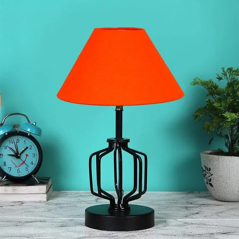 Cosmo Fabric Table Lamp - Orange,Black media 3