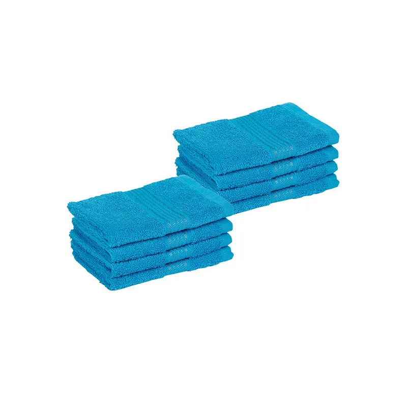 Eva Quick Dry Face Towel (Blue) - Set Of Eight media 3
