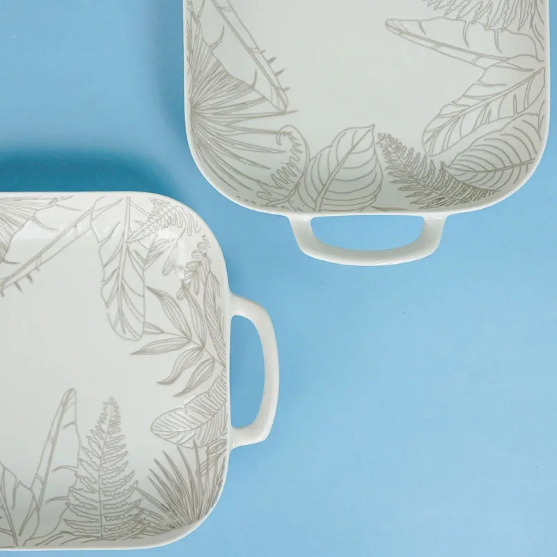 Celene Square Porcelain Platter - Set of Two media 6