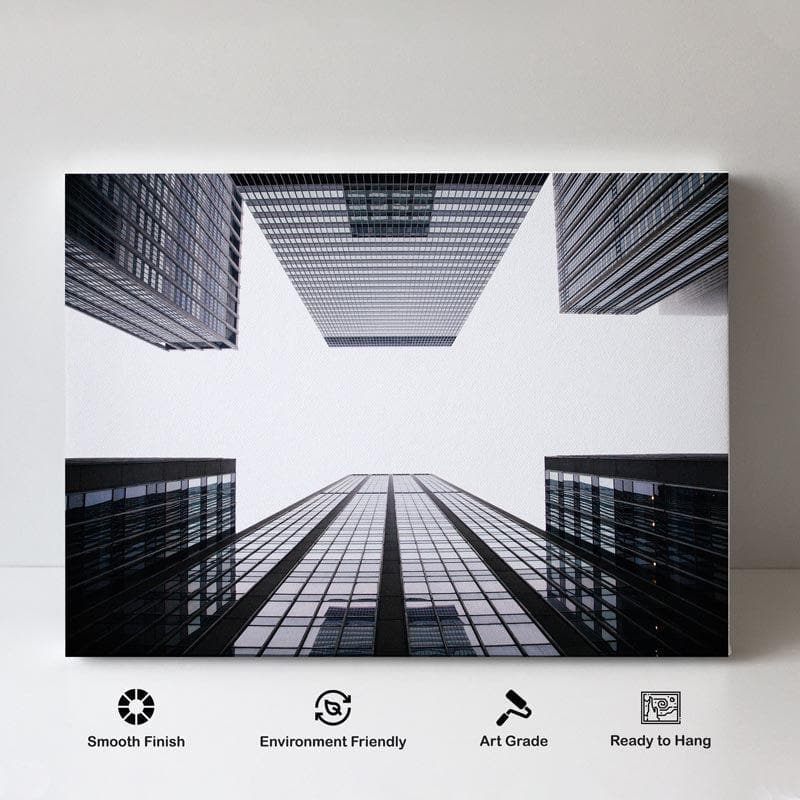 Urban Noir Black And White Canvas Wall Painting - Gallery Wrap media 4