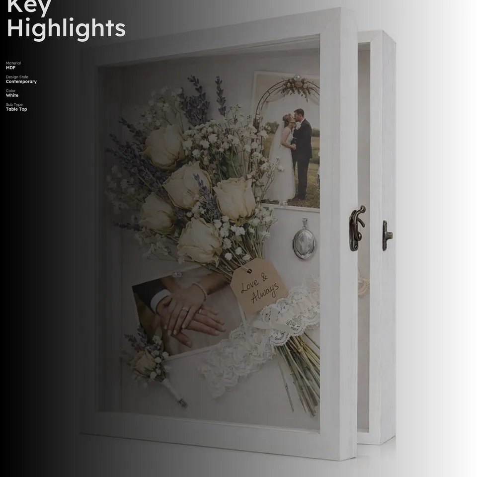WoodEdge MDF Shadow Box - White media 2