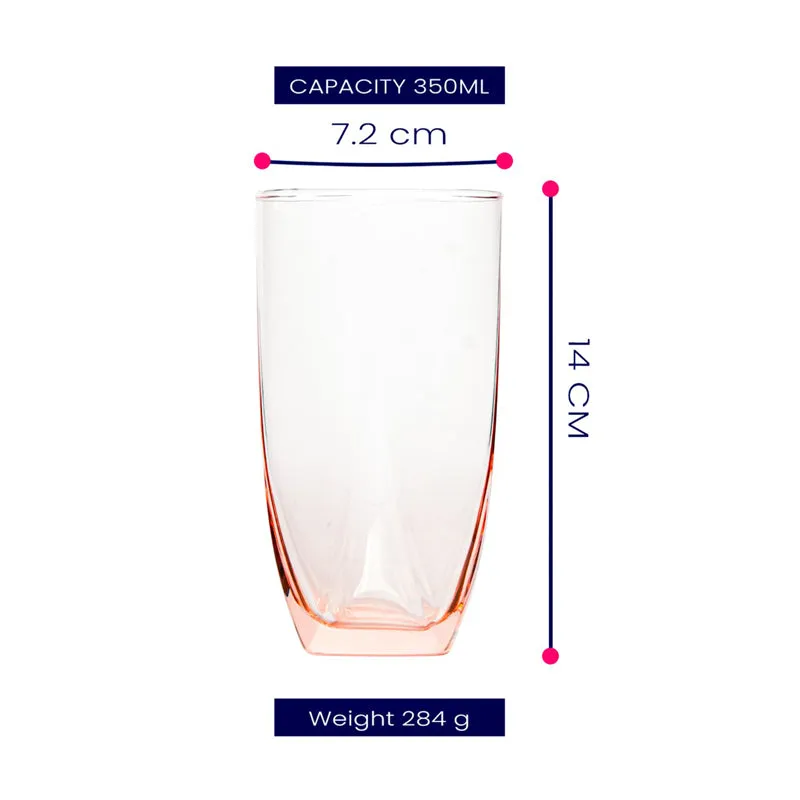 Luminarc Eiffel Glass (350 mL/Salmon Pink) - Set Of Six media 6