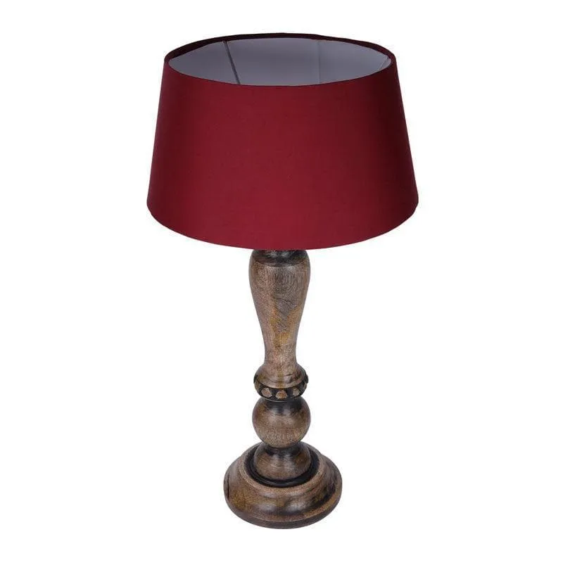 Triti Fabric Table Lamp - Red,Brown media 3