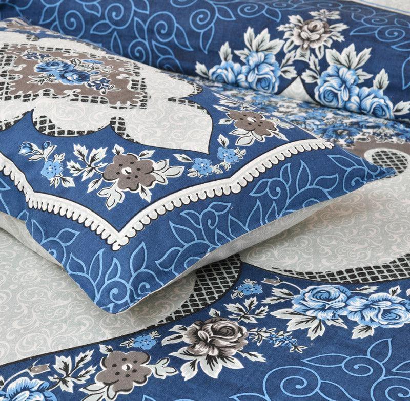 Yashita Printed Cotton Bedsheet (Blue) - 160 TC media 6