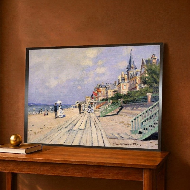 At The Beach Of Trouville Canvas Wall Painting - 18 x 12 Inches