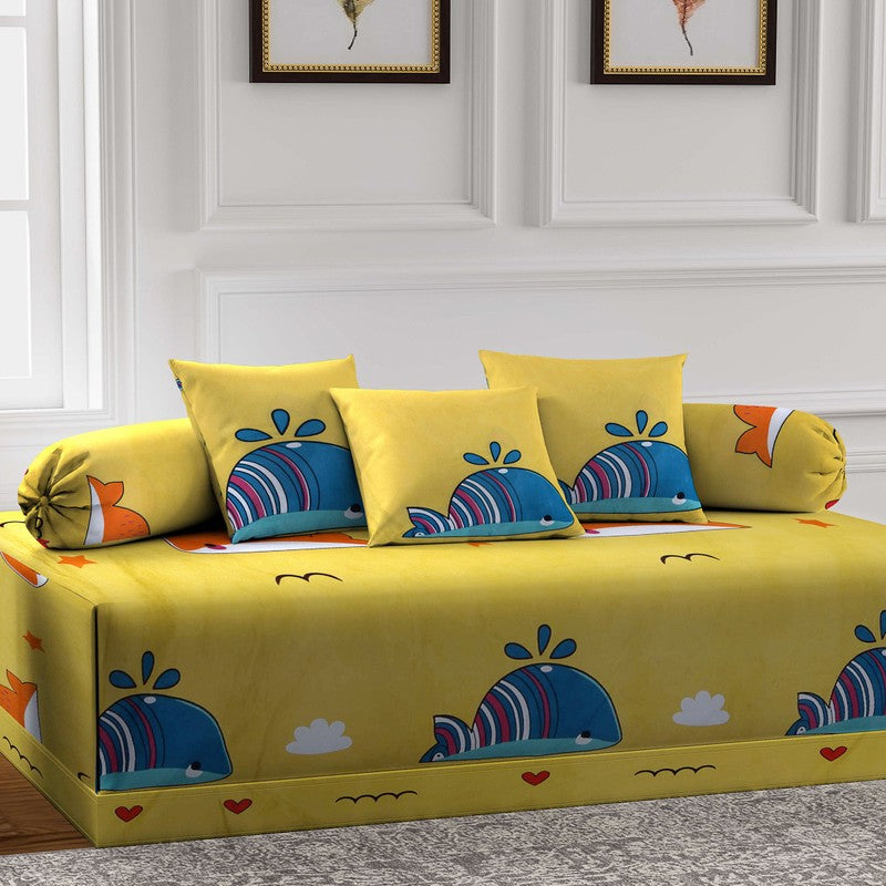 Zavera Printed Diwan Set - Six Piece Set media 3