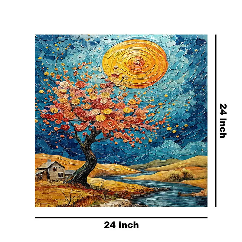 Blossom Tree In Moonlight Wall Painting media 8