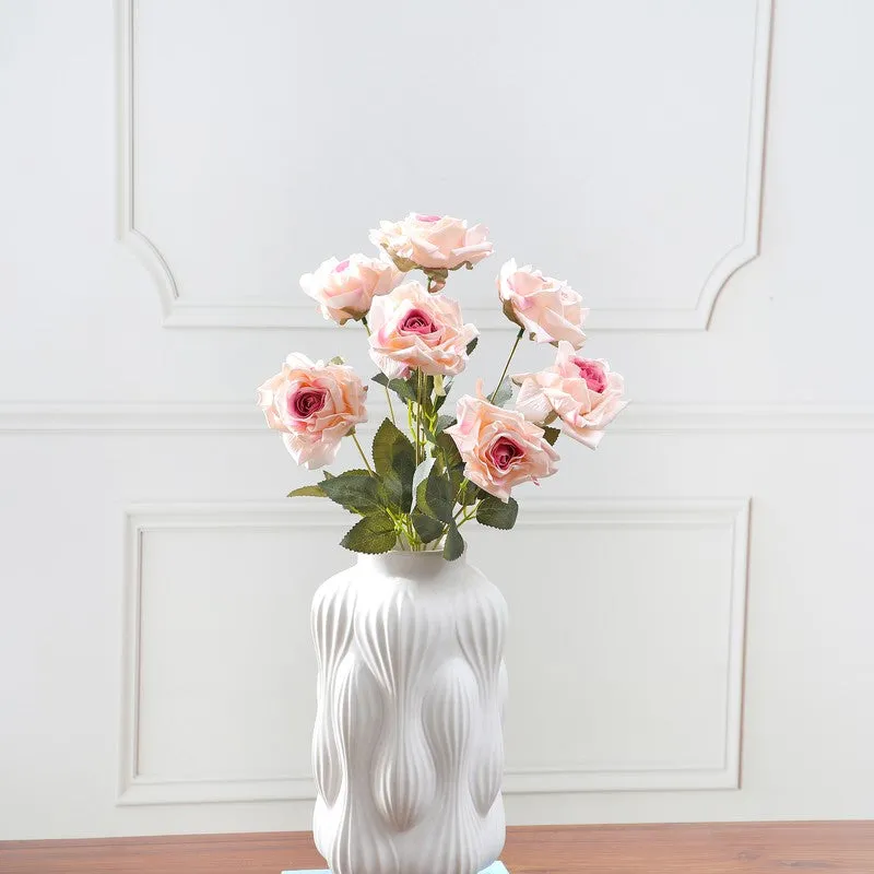 Floraura Rose Fabric Artificial Flower - Light Pink media 3