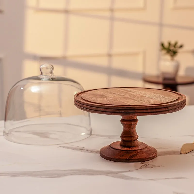 PureForm Wood & Glass Cake Stand - Set Of Two media 6