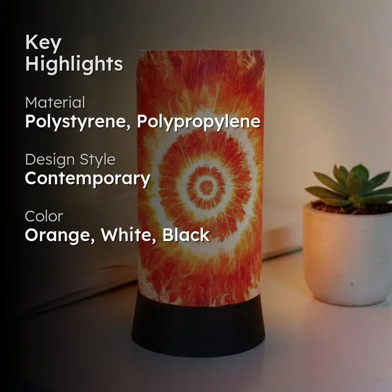 Fiery Tie-Dye Handmade Table Lamp media 2