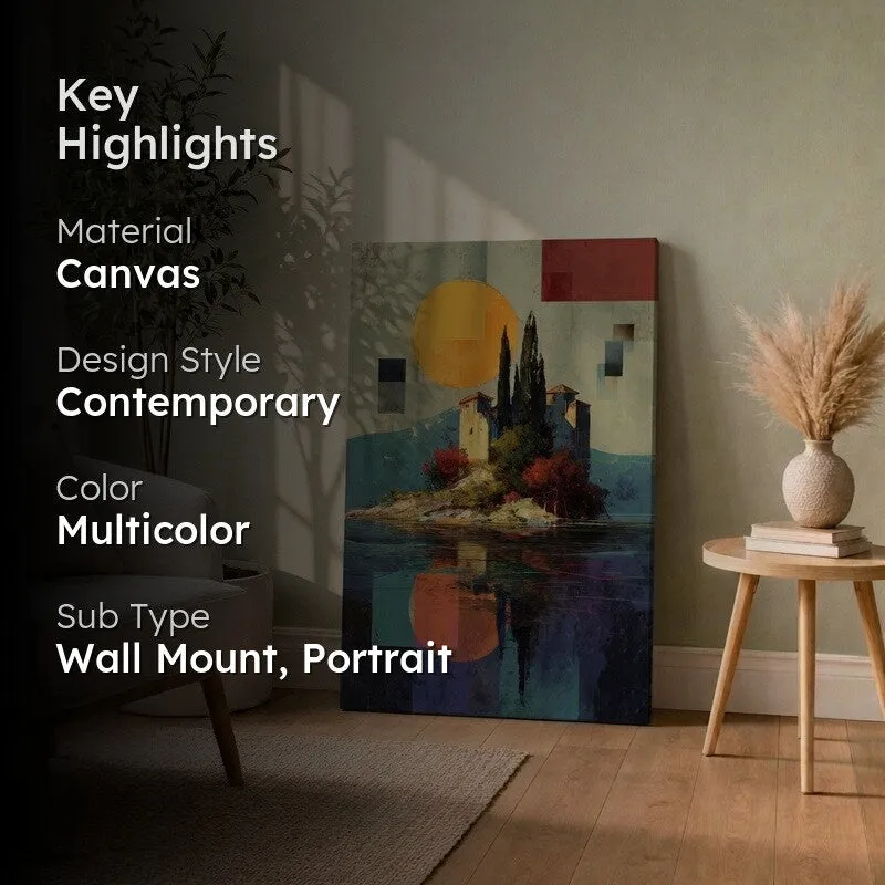 Abstract Castle Landscape Canvas Wall Art media 2
