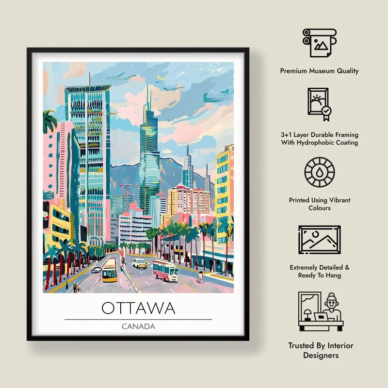 Vintage Ottawa Framed Canvas Wall Painting media 8