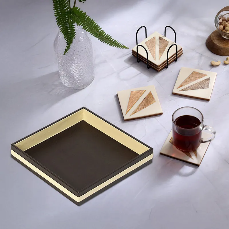 Grain Grid Coaster - Eight Piece Set media 1