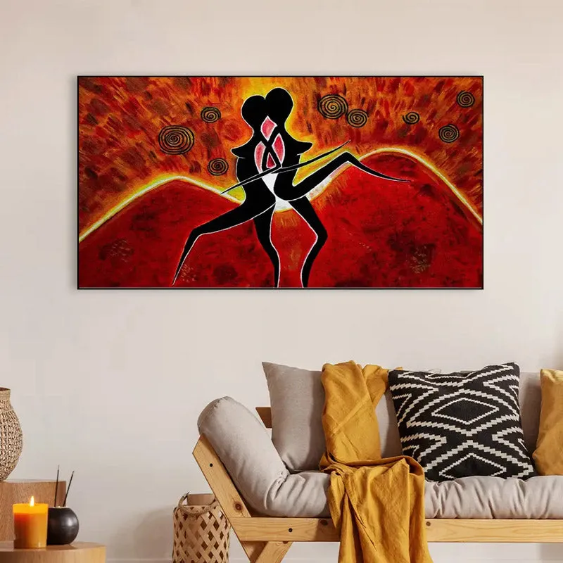 Dual Feminine Modern Canvas Wall Painting media 1