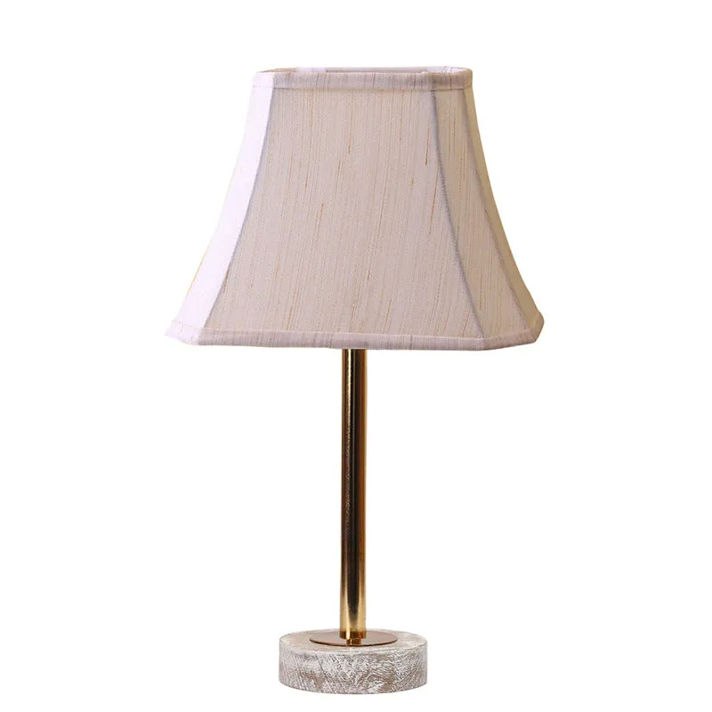 Ceylon Rodin Wooden Table Lamp - OffWhite,Gold,White media 4