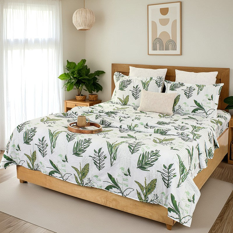 Vanam Cotton Bedsheet (Green) - 180 TC media 8