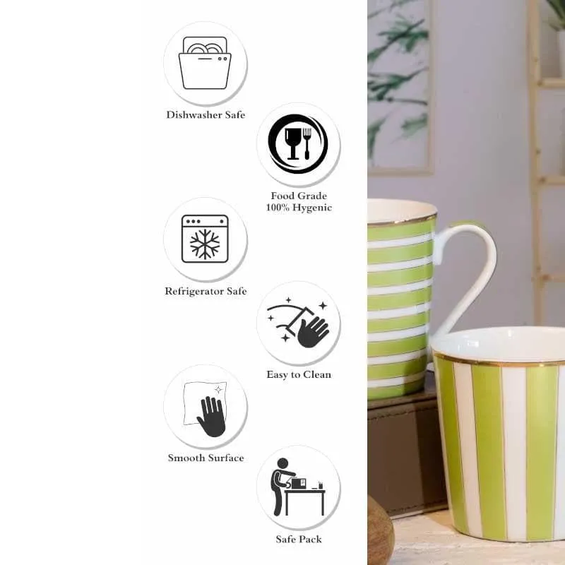 Sonaki Bone China Coffee Mug (310 mL) - Two Piece Set media 5
