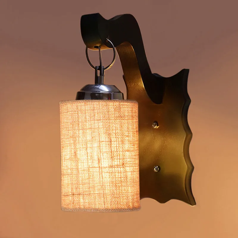 Delphi Jute & Wooden Wall Lamp - Beige media 5