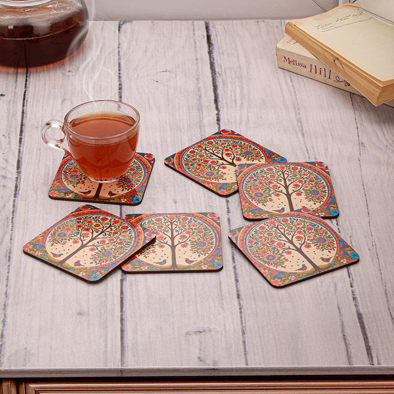 Kintaro Wood Coaster - Set Of Six