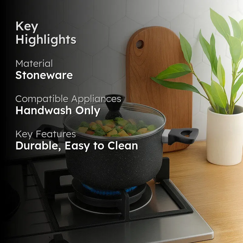 Rioware StoneEase Saucepan With Lid - 3000 ML media 2