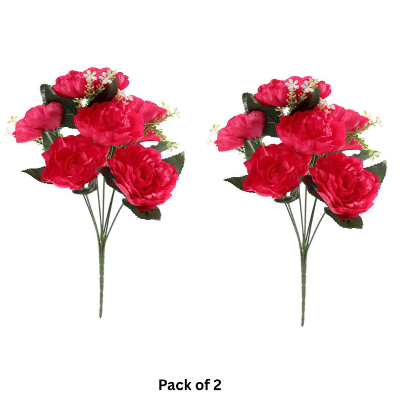 Fiora Artificial Rose (Dark Pink) - Set of Two media 3