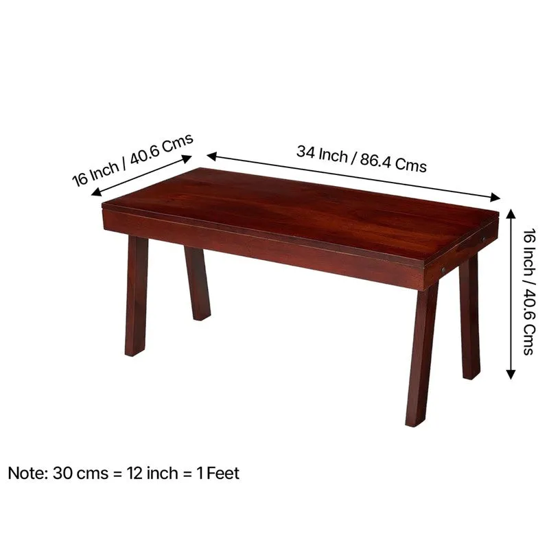 Xexon Sheesham Wooden Center Table - Red media 12