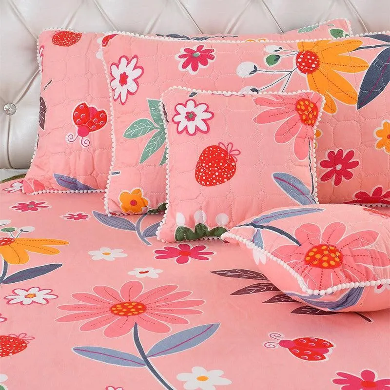 Meredia Pompom Laced Microfiber Bedding Set - Five Piece Set media 5