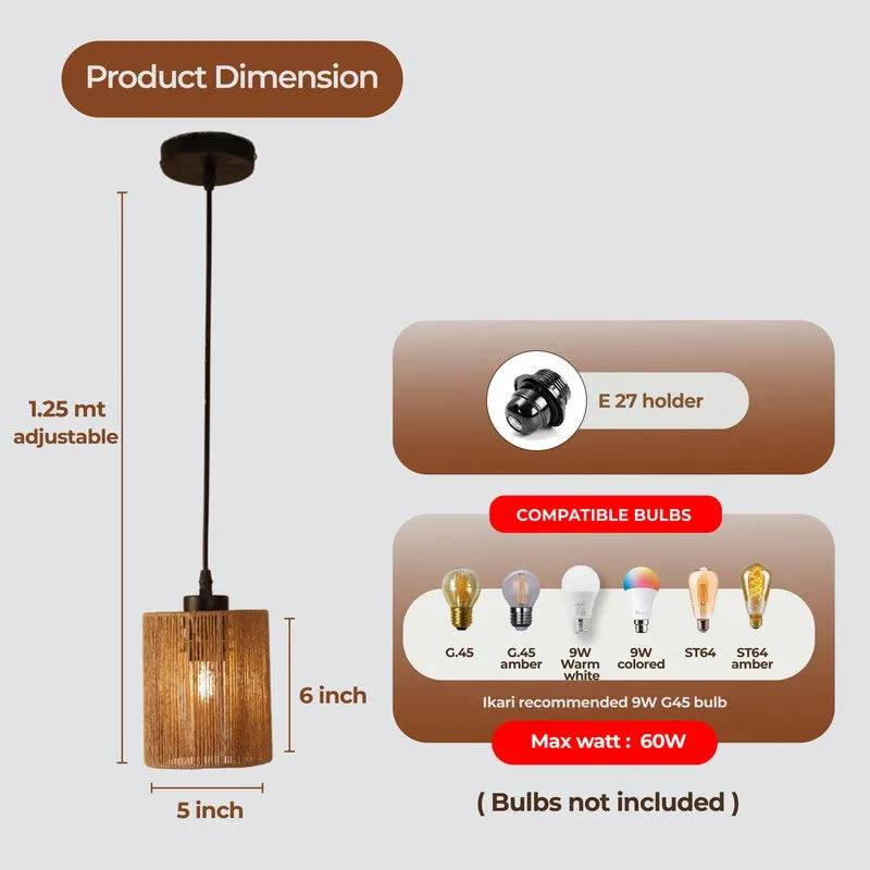 Velrion Raffia Pendant Ceiling Lamp media 7