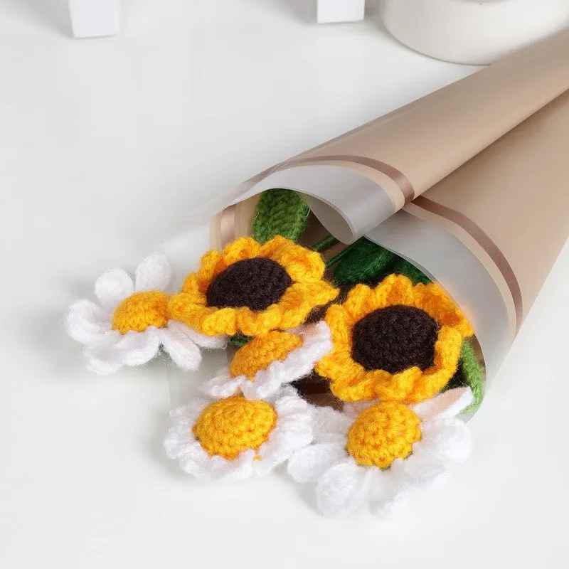 Crochet Handmade Tulip Bouquet (Yellow,White) - Set Of Six media 6