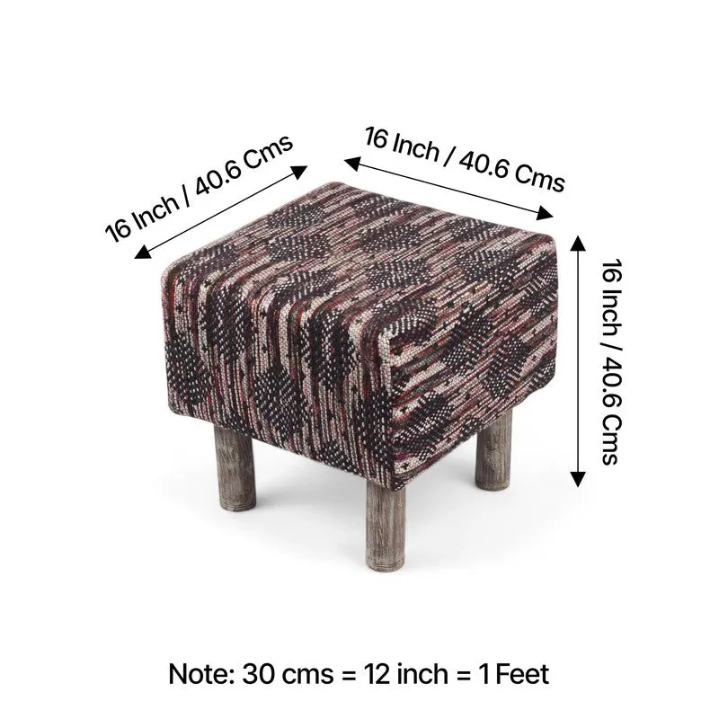 Wrixon Acacia Wooden Ottomans (Multicolor) - Set Of Two media 9