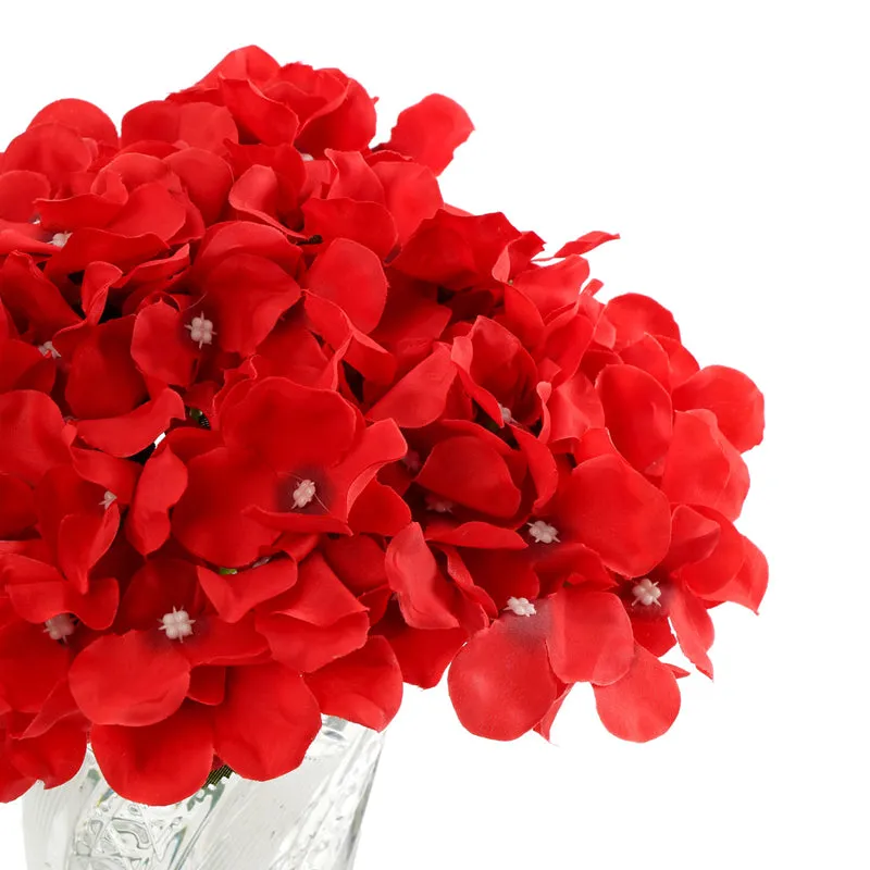 Fiora Artificial Hydrangea (Red)  Set of Two media 3
