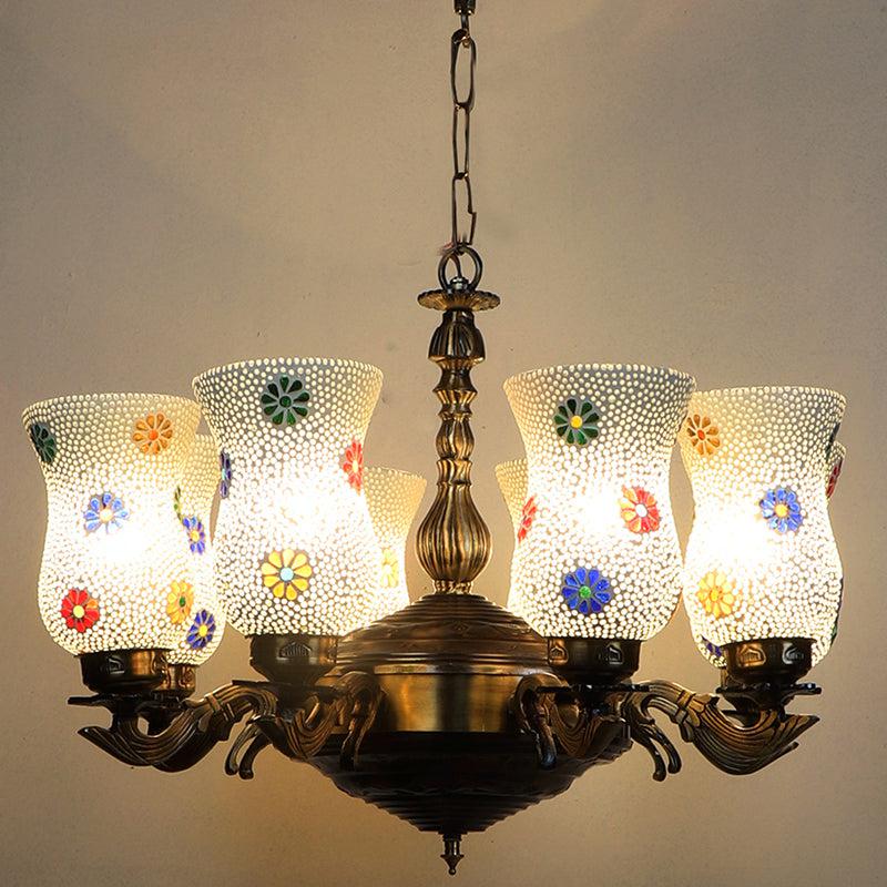 Druma Vilona Mosaic Golden Antique Ceiling Lamp