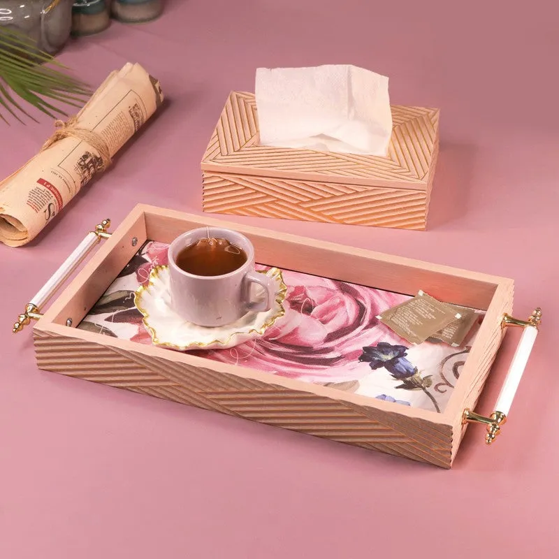 Luxe Tray with Tissue Holder - Two Piece Set media 1