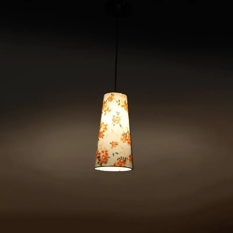 Solarae Metal Ceiling Lamp - White & Orange media 7
