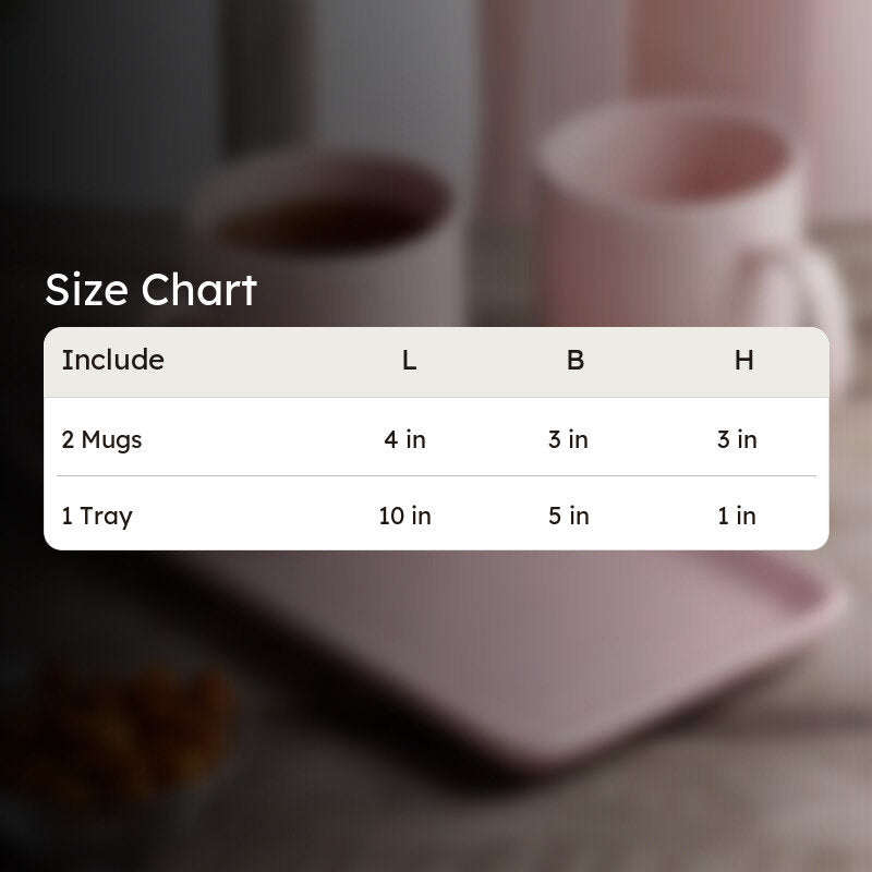 Vantera Pink Ceramic Mug And Tray (220 mL Each) - Three Piece Set media 5