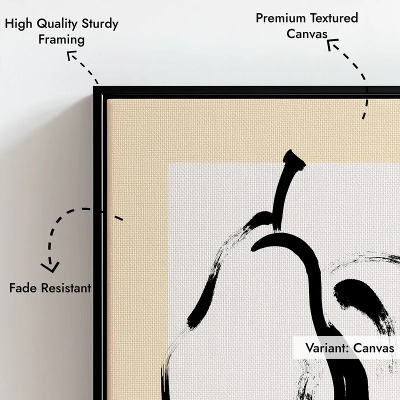 Pear Study Canvas Wall Painting With Black Frame media 5