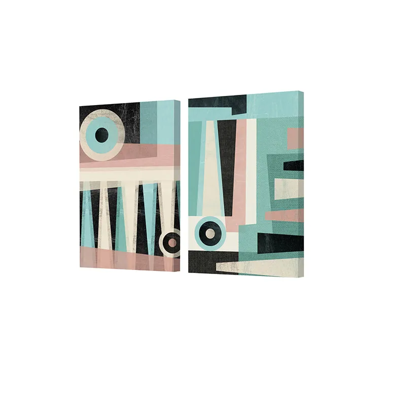 Estemo Abstract Canvas Wall Painting - Set Of Two media 5