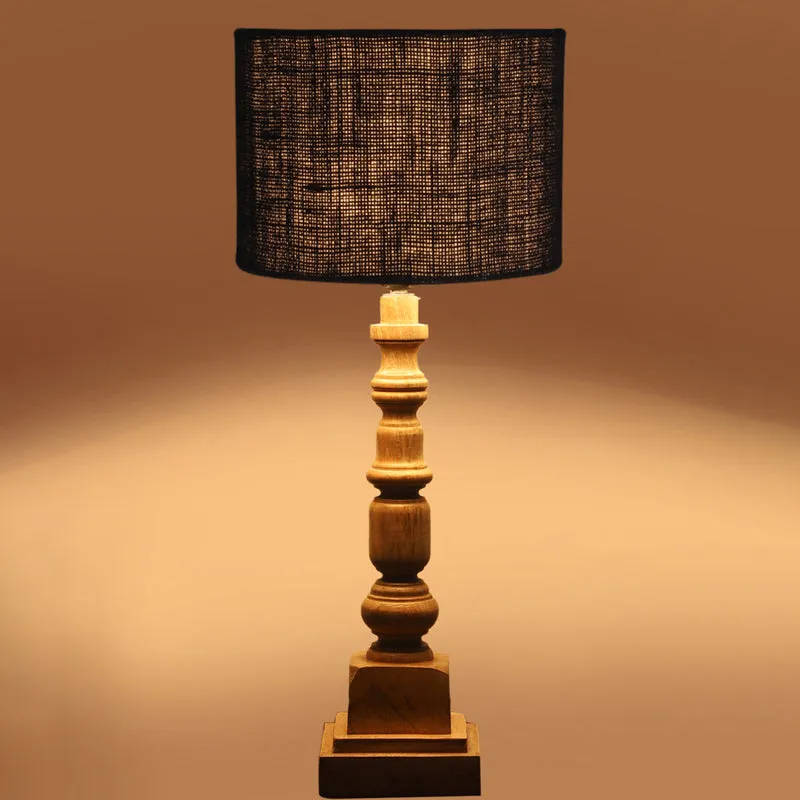 Sienna I Arbor Wooden Table Lamp - Black,Brown media 5