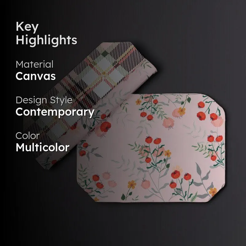 Floral Ecstasy Canvas Placemat - Set Of Two media 2