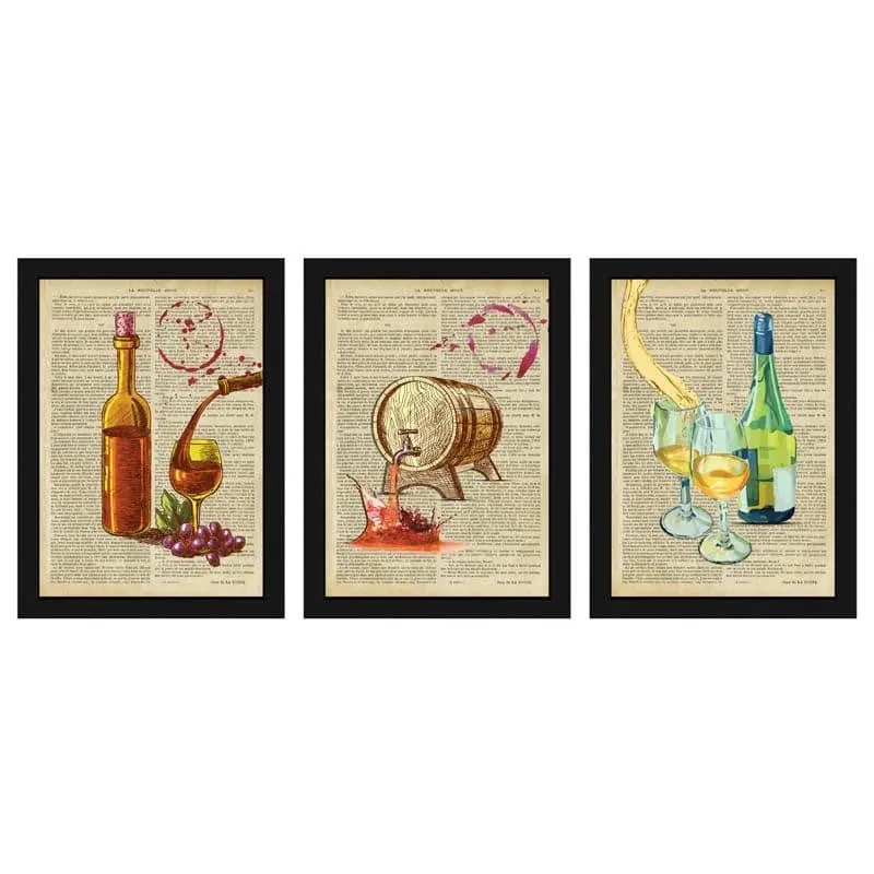 Wine Wista Wall Art - Set Of Three media 3