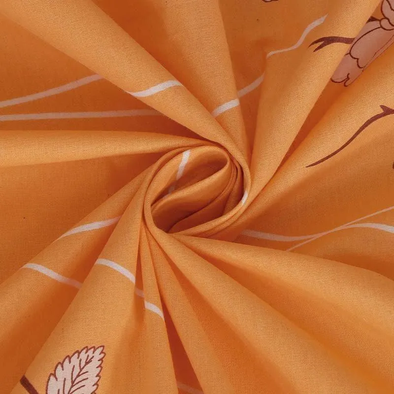 Elle Bloom Cotton Bedsheet (Cantelope) - 400 TC media 4