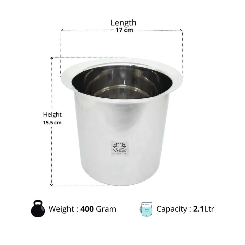 Deeptop Stainless Steel Pateela - 2100 mL media 7