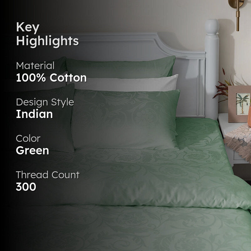 Bloom Bold Jacquard Duvet Cover - Sage media 2