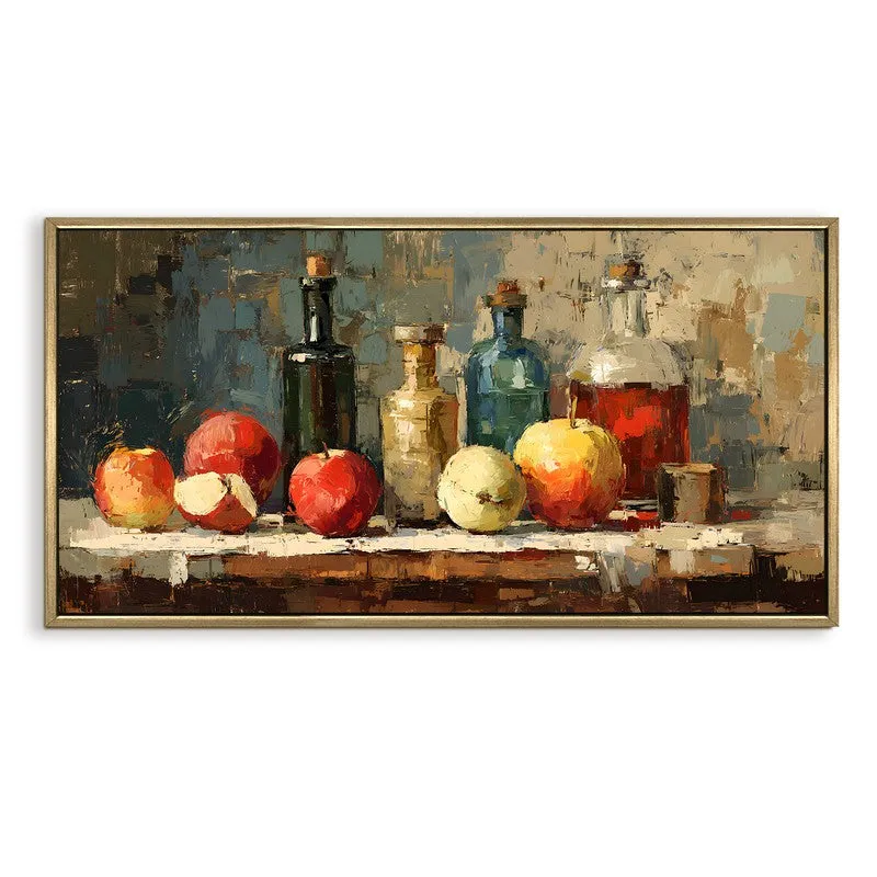 Vintage Table Canvas Wall Painting With Frame media 3
