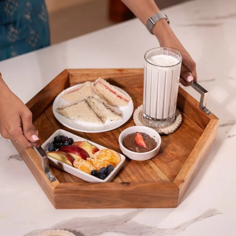 ChefServe Wood Serving Tray - Brown media 4