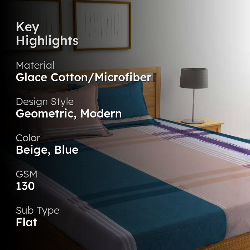 Clarisse Printed Microfiber Bedsheet - 130 GSM media 2