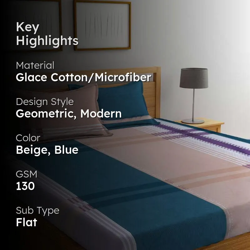 Clarisse Printed Microfiber Bedsheet - 130 GSM media 2