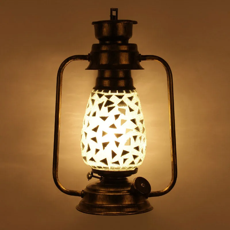 Dvija Mosaic Lantern Iron Wall Lamp - Gold media 4